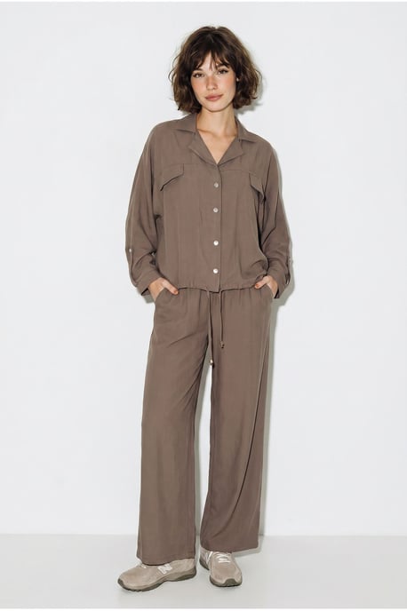 Twee-delige Crepe Blouse En Brede Broek - Image 3