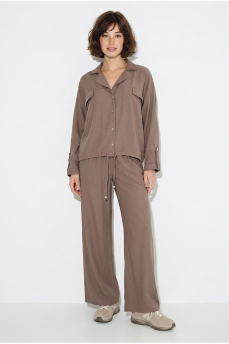 Twee-delige Crepe Blouse En Brede Broek - Image 4