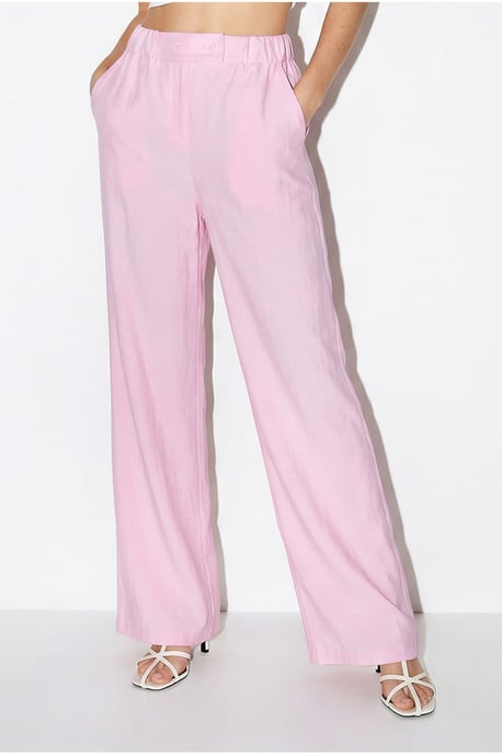 Belted Sleeveless Blouse And Wide-Leg Trousers Set - Image 5