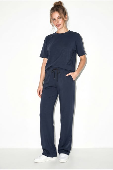 Crew Neck T-Shirt and Pants Two-Piece Set - Image 5