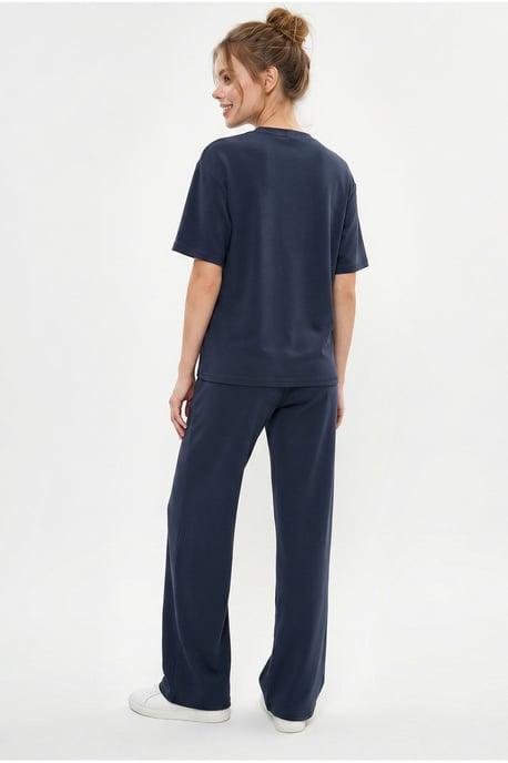Crew Neck T-Shirt and Pants Two-Piece Set - Image 6