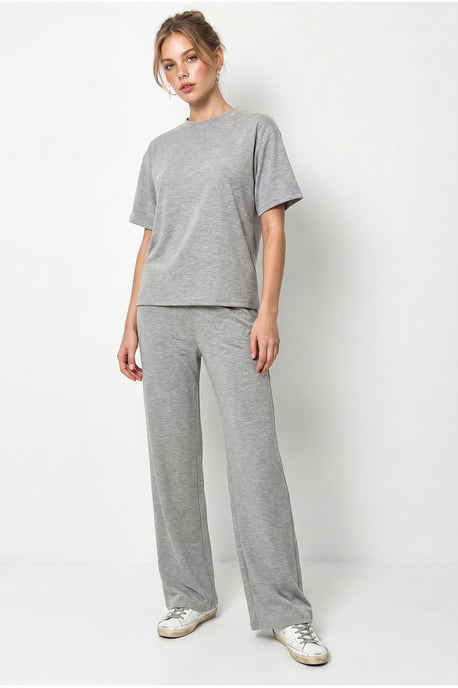 Crew Neck T-Shirt and Pants Two-Piece Set - Image 3