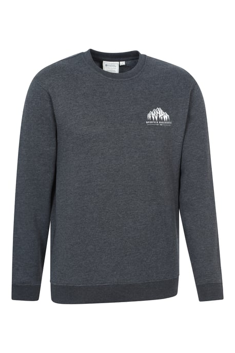 'Adventure' Men's Mountain Graphic Sweatshirt Casual Comfortable Pullover Top Charcoal - Image 4