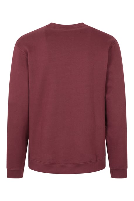 'Circle Mountain' Men's Crew Neck Sweatshirt Casual Lightweight Pullover Jumper Burgundy - Image 3