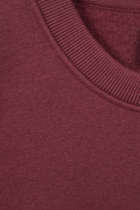 'Circle Mountain' Men's Crew Neck Sweatshirt Casual Lightweight Pullover Jumper Burgundy - Image 5