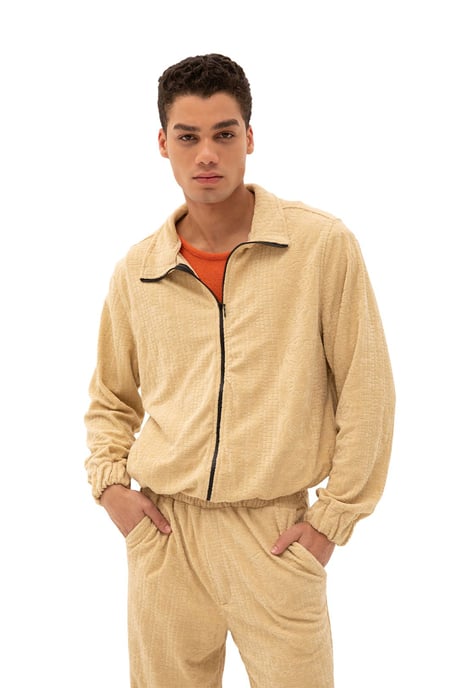 Men's velvet zip-front sweatshirt - Image 2