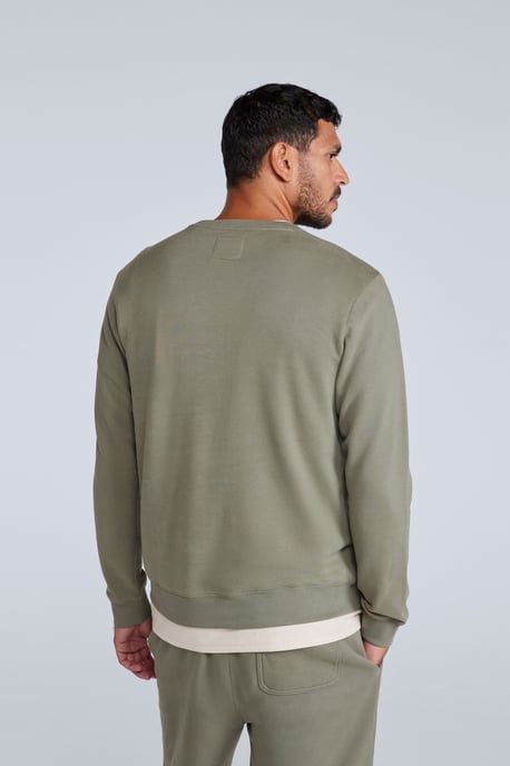 'Driver' Men's Sweatshirt Casual Soft Cotton Lightweight Breathable Pullover Top Khaki - Image 2