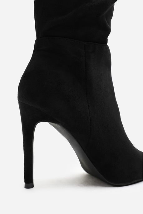 Wheres That From Womens 'Goldie' Slouch Suede Knee High Heeled Boot with Inside Zip - Image 4