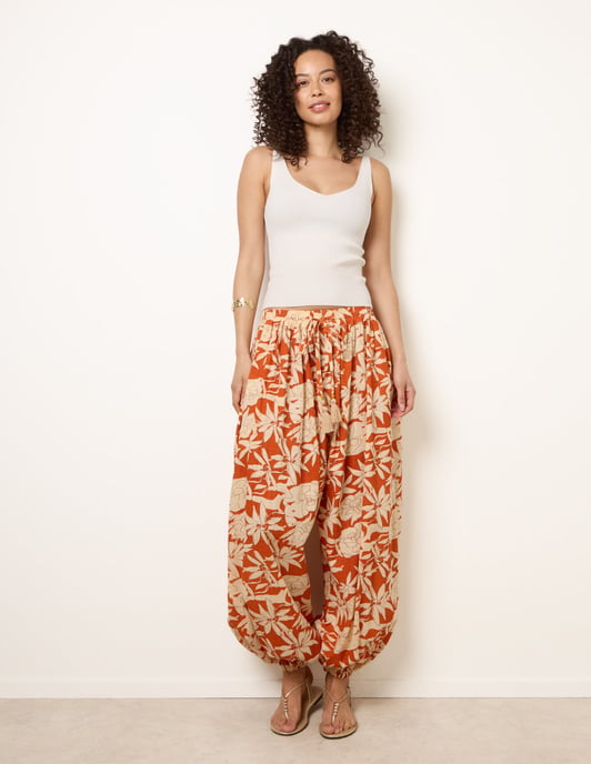 Floral Balloon Pants - Image 1