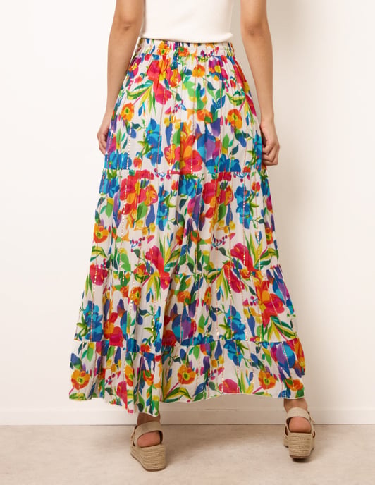 Tiered Bright Maxi Skirt - Image 4