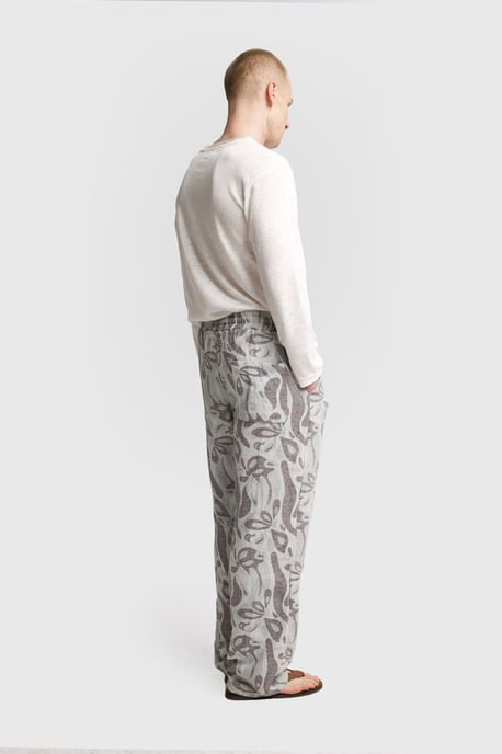 Men's Cotton Floral Knit Pants - Image 2