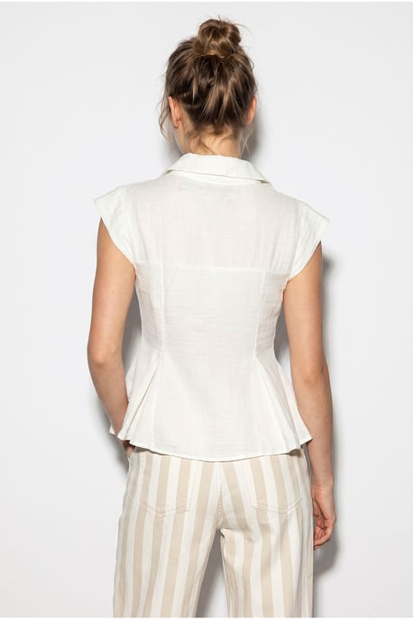 Aansluitende Mouwloze Katoenen Shirt - Image 6