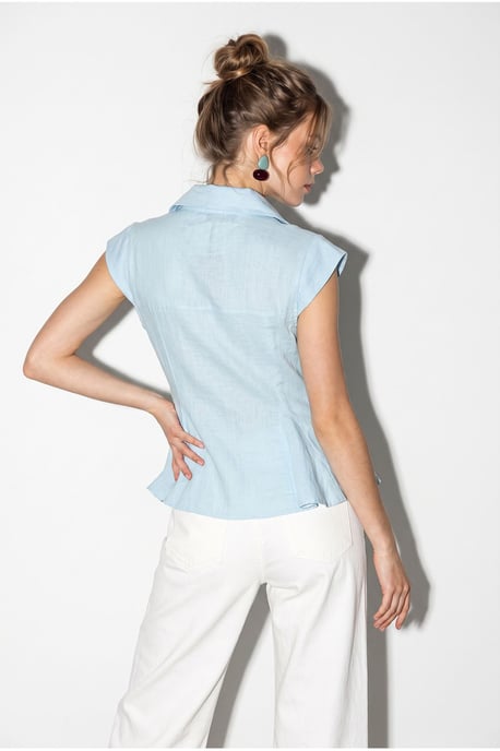 Aansluitende Mouwloze Katoenen Shirt - Image 5