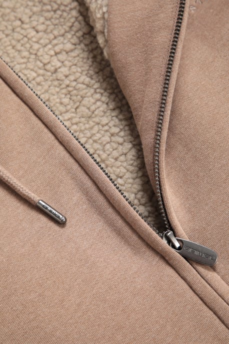 'Samuel' Men's Hoodie Sherpa Lined Drawcord Adjustable Hood Cosy Jumper - Image 4