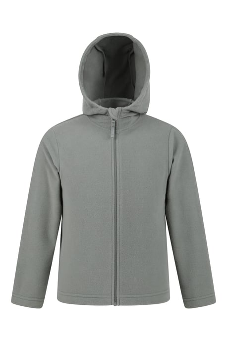 'Camber' Kids Microfleece Hoodie Quick Dry Antipill Fabric Full Zip Jumper Olive - Image 1