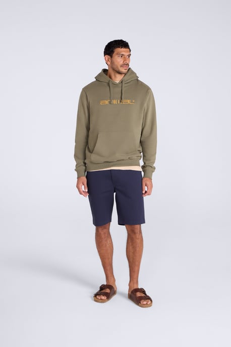 Driver' Men's Logo Hoodie with Pocket Cotton Warm Everyday Casual Pullover Forest Green - Image 2