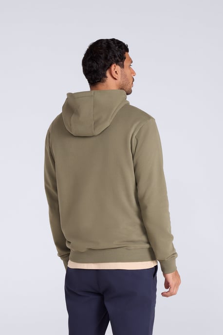 Driver' Men's Logo Hoodie with Pocket Cotton Warm Everyday Casual Pullover Forest Green - Image 3