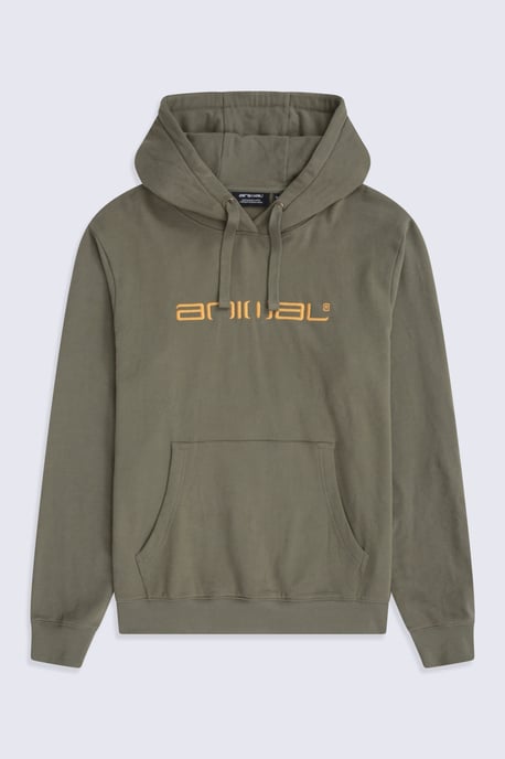 Driver' Men's Logo Hoodie with Pocket Cotton Warm Everyday Casual Pullover Forest Green - Image 5