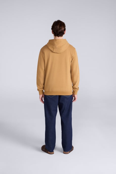 Driver' Men's Logo Hoodie with Pocket Cotton Warm Everyday Casual Pullover Yellow - Image 4