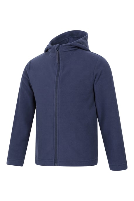 'Camber' Kids Microfleece Hoodie Quick Dry Antipill Fabric Full Zip Jumper Dark Blue - Image 3