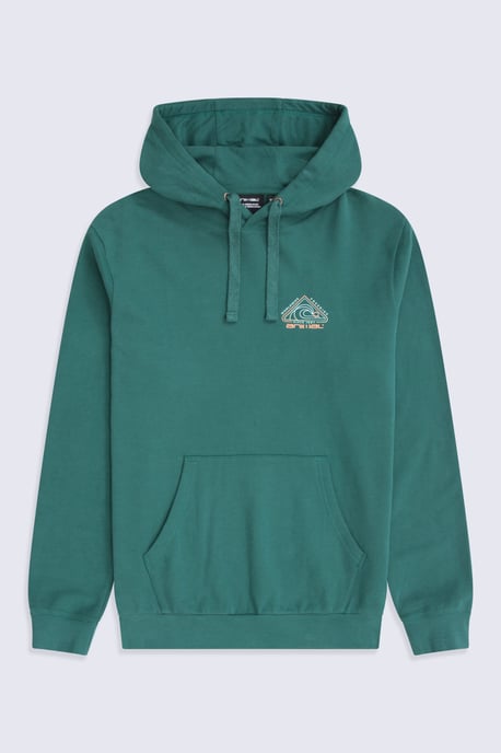 'River' Men's Hoodie Drawcord Adjustable Hood Cosy Pullover Dark Green - Image 6