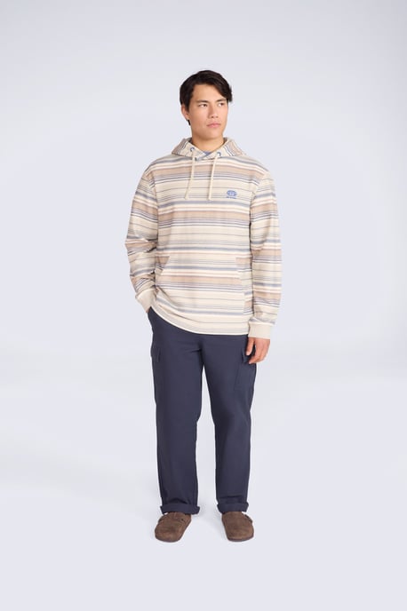 'Loyal' Men's Beach Hoodie with Kangaroo Pocket Warm Cosy Pullover Brown - Image 3
