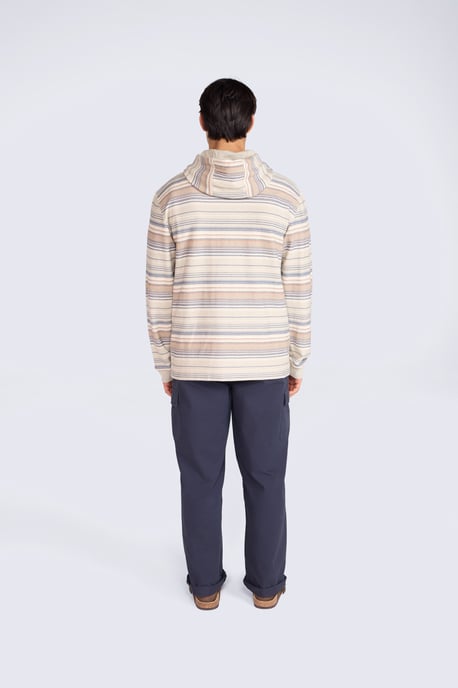 'Loyal' Men's Beach Hoodie with Kangaroo Pocket Warm Cosy Pullover Brown - Image 6