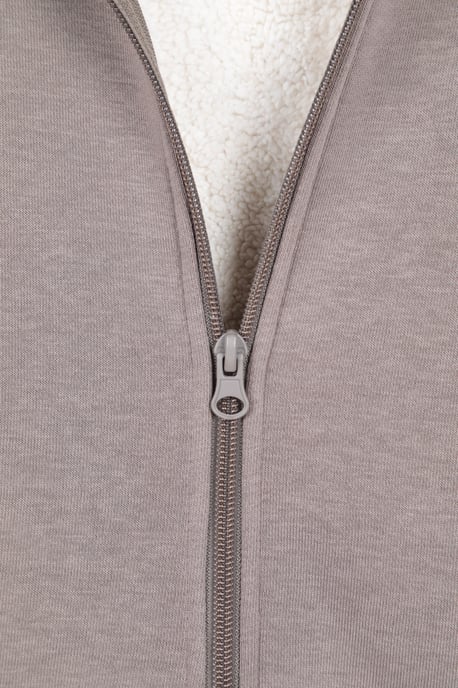 'Dalton' Men's Hoodie with Zip Closure Borg Lined Casual Cosy Jumper - Image 4