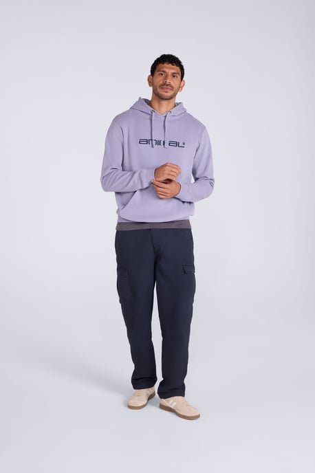 Driver' Men's Logo Hoodie with Pocket Cotton Warm Everyday Casual Pullover Light Blue - Image 2