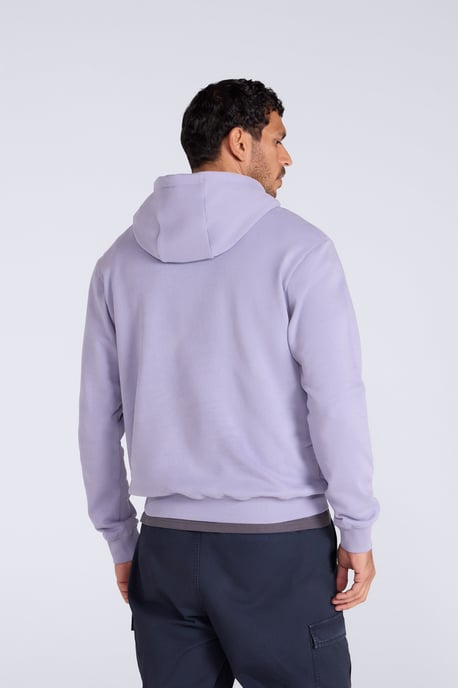 Driver' Men's Logo Hoodie with Pocket Cotton Warm Everyday Casual Pullover Light Blue - Image 3