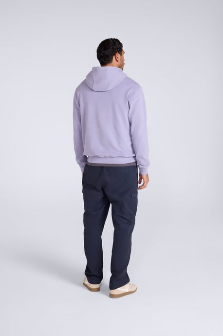 Driver' Men's Logo Hoodie with Pocket Cotton Warm Everyday Casual Pullover Light Blue - Image 4