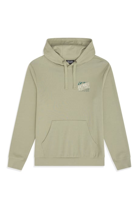 'River' Men's St Ives Regional Hoodie with Kangaroo Pocket Warm Cosy Pullover Khaki - Image 6