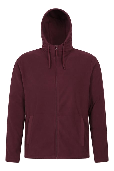 'Camber' Men's Full Zip Hoodie Adjustable Hood Warm Cosy Jumper Burgundy - Image 5