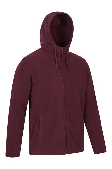 'Camber' Men's Full Zip Hoodie Adjustable Hood Warm Cosy Jumper Burgundy - Image 6