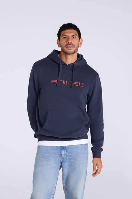 Driver' Men's Logo Hoodie with Pocket Cotton Warm Everyday Casual Pullover Blue - Image 1