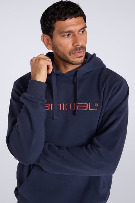Driver' Men's Logo Hoodie with Pocket Cotton Warm Everyday Casual Pullover Blue - Image 3