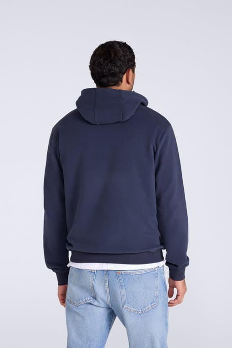 Driver' Men's Logo Hoodie with Pocket Cotton Warm Everyday Casual Pullover Blue - Image 4