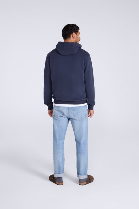 Driver' Men's Logo Hoodie with Pocket Cotton Warm Everyday Casual Pullover Blue - Image 5