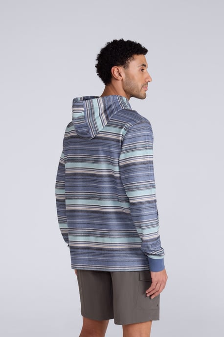 'Loyal' Men's Beach Hoodie with Kangaroo Pocket Warm Cosy Pullover Dark Blue - Image 3