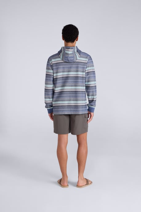 'Loyal' Men's Beach Hoodie with Kangaroo Pocket Warm Cosy Pullover Dark Blue - Image 4