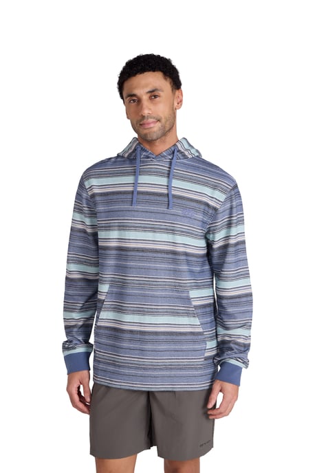 'Loyal' Men's Beach Hoodie with Kangaroo Pocket Warm Cosy Pullover Dark Blue - Image 5