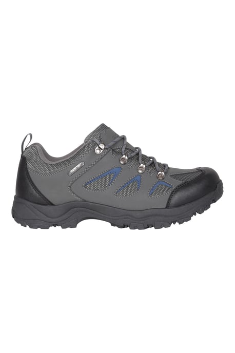 'Adventurer' Mens Waterproof Walking Shoes Mesh Lining Heel and Toe Bumpers Hiking Dark Grey - Image 3