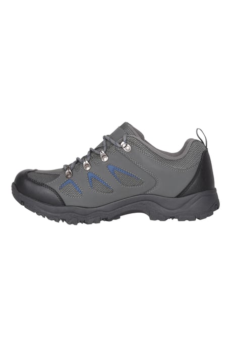 'Adventurer' Mens Waterproof Walking Shoes Mesh Lining Heel and Toe Bumpers Hiking Dark Grey - Image 5