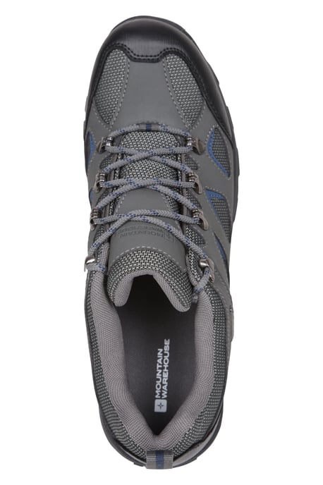 'Adventurer' Mens Waterproof Walking Shoes Mesh Lining Heel and Toe Bumpers Hiking Dark Grey - Image 6