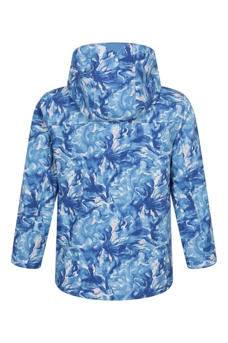 'Exodus' Kids Softshell Jacket with Two Side Pockets Fleece Lined Water Resistant Outdoors Coat Pale Blue - Image 4