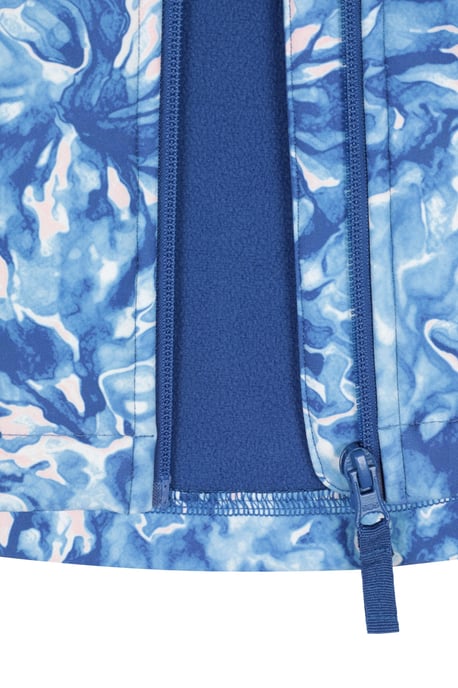 'Exodus' Kids Softshell Jacket with Two Side Pockets Fleece Lined Water Resistant Outdoors Coat Pale Blue - Image 5