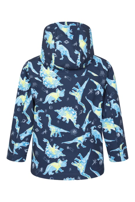 'Exodus' Kids Softshell Jacket with Two Side Pockets Fleece Lined Water Resistant Outdoors Coat - Image 3