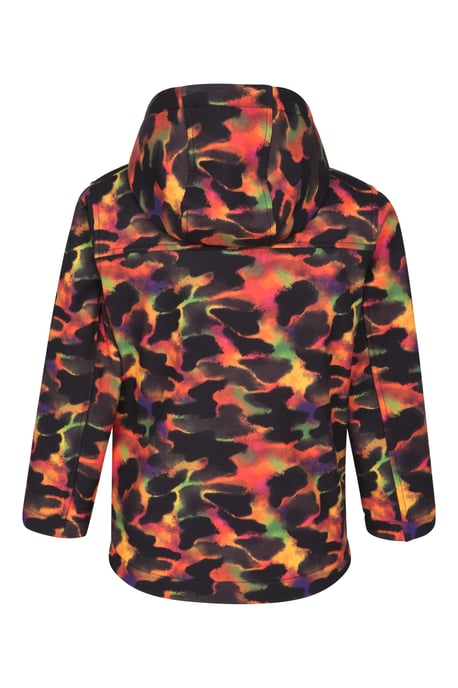 'Exodus' Kids Softshell Jacket with Two Side Pockets Fleece Lined Water Resistant Outdoors Coat Dark Red - Image 3