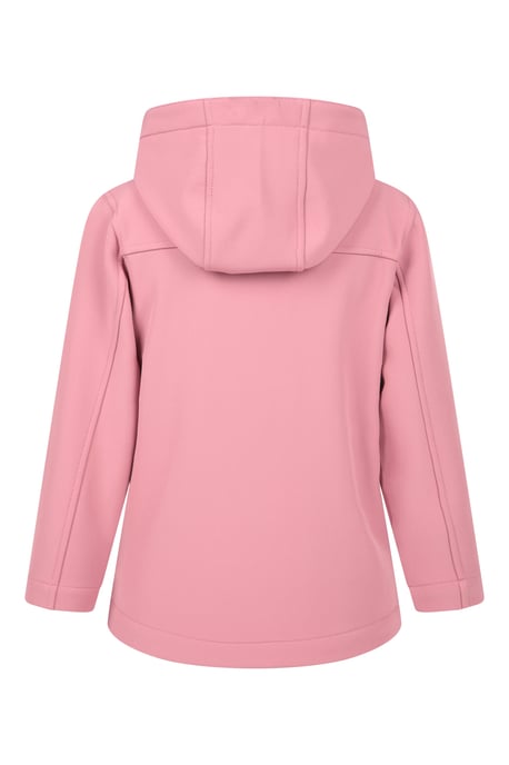 'Exodus' Kids Softshell Jacket with Two Side Pockets Fleece Lined Water Resistant Outdoors Coat Light Pink - Image 3