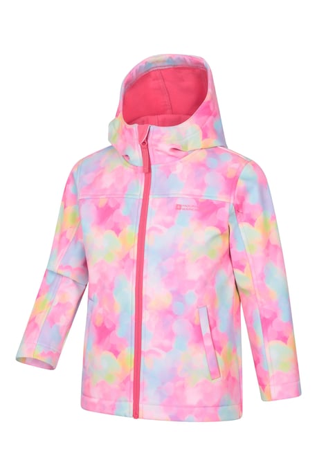'Exodus' Kids Softshell Jacket with Two Side Pockets Fleece Lined Water Resistant Outdoors Coat - Image 2